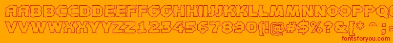 フォントAConceptotitulbrotl – オレンジの背景に赤い文字