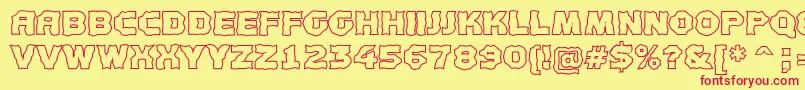 AConceptotitulbrotl Font – Red Fonts on Yellow Background