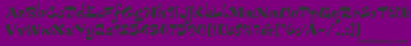 ArribaLetPlain.1.0 Font – Black Fonts on Purple Background