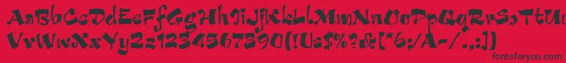 ArribaLetPlain.1.0 Font – Black Fonts on Red Background