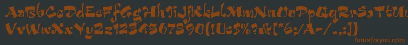 ArribaLetPlain.1.0 Font – Brown Fonts on Black Background