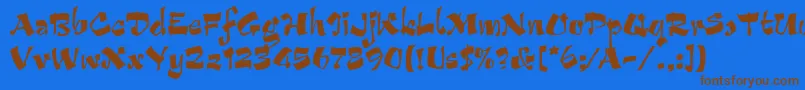 ArribaLetPlain.1.0 Font – Brown Fonts on Blue Background