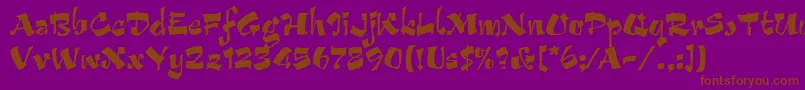 ArribaLetPlain.1.0 Font – Brown Fonts on Purple Background