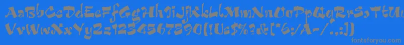 ArribaLetPlain.1.0 Font – Gray Fonts on Blue Background