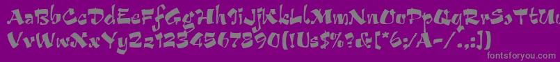 フォントArribaLetPlain.1.0 – 紫の背景に灰色の文字