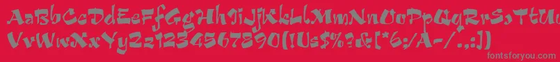 fuente ArribaLetPlain.1.0 – Fuentes Grises Sobre Fondo Rojo