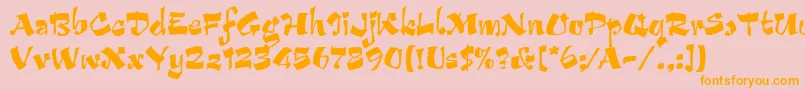 ArribaLetPlain.1.0 Font – Orange Fonts on Pink Background
