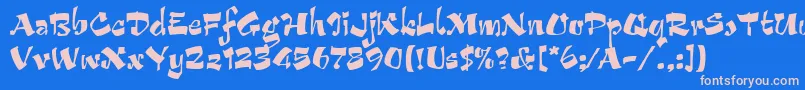 fuente ArribaLetPlain.1.0 – Fuentes Rosadas Sobre Fondo Azul