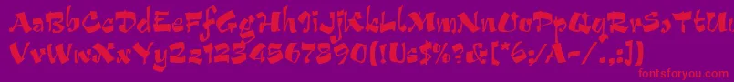 ArribaLetPlain.1.0 Font – Red Fonts on Purple Background