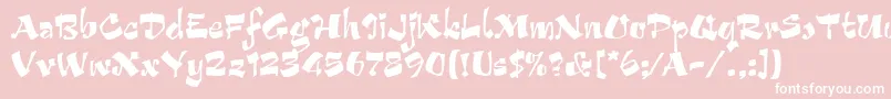 fuente ArribaLetPlain.1.0 – Fuentes Blancas Sobre Fondo Rosa