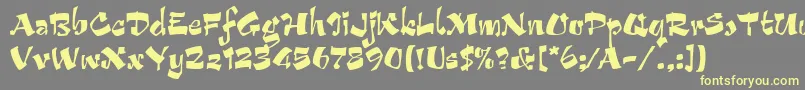 ArribaLetPlain.1.0 Font – Yellow Fonts on Gray Background