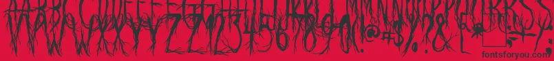 RavenScream Font – Black Fonts on Red Background