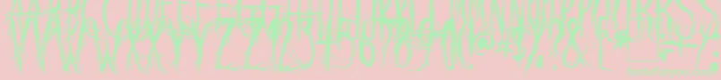 RavenScream Font – Green Fonts on Pink Background