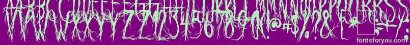 RavenScream Font – Green Fonts on Purple Background