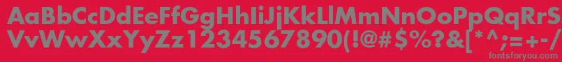 Шрифт FuturaLtBold – серые шрифты на красном фоне
