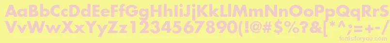 FuturaLtBold Font – Pink Fonts on Yellow Background