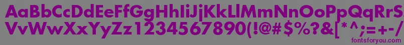 FuturaLtBold Font – Purple Fonts on Gray Background