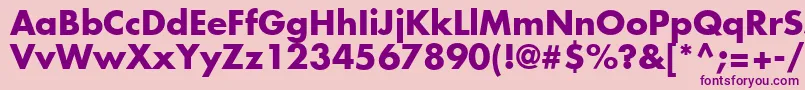 FuturaLtBold Font – Purple Fonts on Pink Background