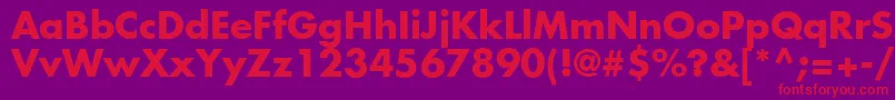 FuturaLtBold Font – Red Fonts on Purple Background