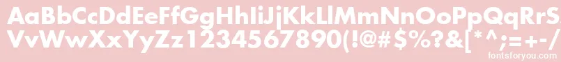 FuturaLtBold Font – White Fonts on Pink Background