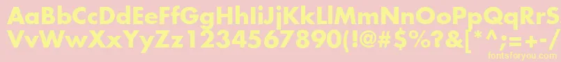 FuturaLtBold Font – Yellow Fonts on Pink Background