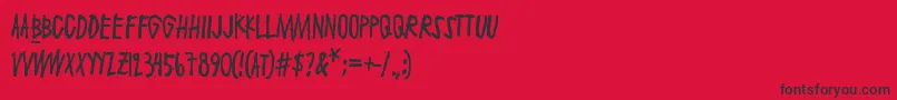 Maaliskuu Font – Black Fonts on Red Background