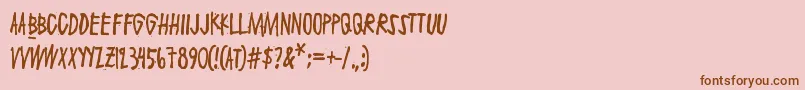 Maaliskuu Font – Brown Fonts on Pink Background