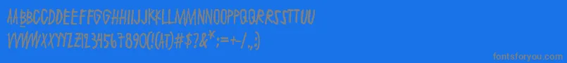 Maaliskuu-Schriftart – Graue Schriften auf blauem Hintergrund