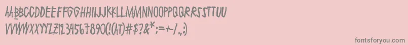 フォントMaaliskuu – ピンクの背景に灰色の文字