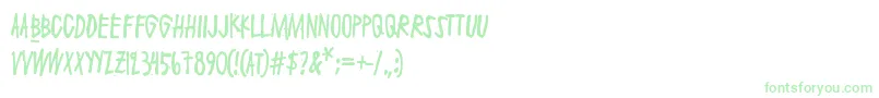 Maaliskuu Font – Green Fonts on White Background