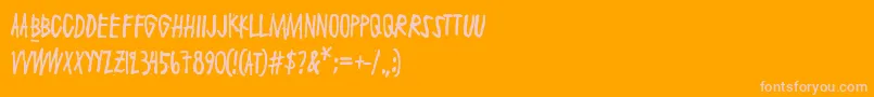 フォントMaaliskuu – オレンジの背景にピンクのフォント