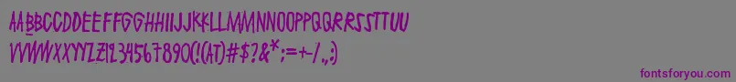 Шрифт Maaliskuu – фиолетовые шрифты на сером фоне