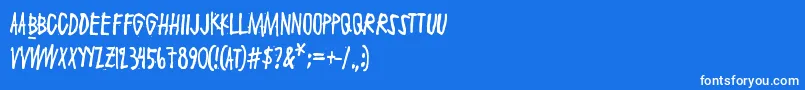 Шрифт Maaliskuu – белые шрифты на синем фоне