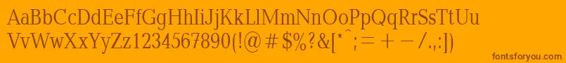 Baltica80n Font – Brown Fonts on Orange Background