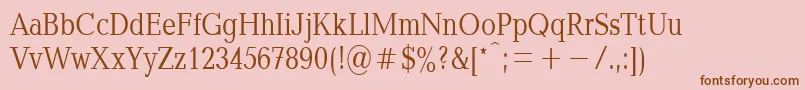Baltica80n Font – Brown Fonts on Pink Background