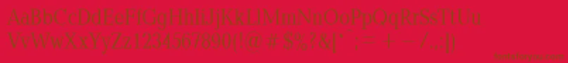 Baltica80n Font – Brown Fonts on Red Background