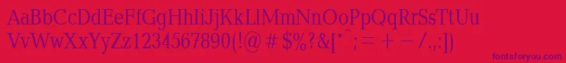 Baltica80n Font – Purple Fonts on Red Background