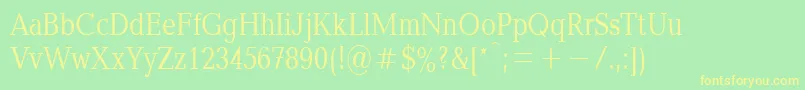 Baltica80n Font – Yellow Fonts on Green Background