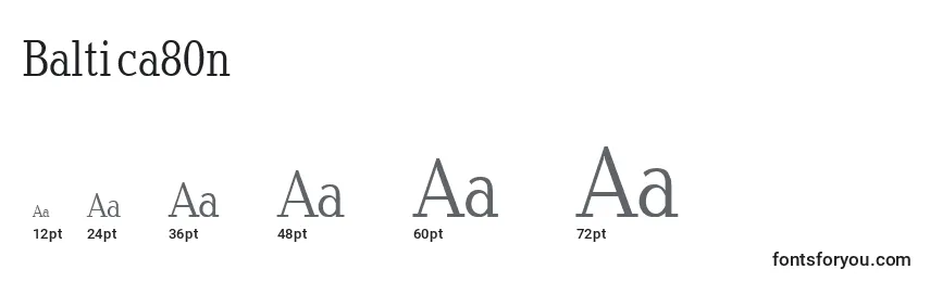 Baltica80n Font Sizes
