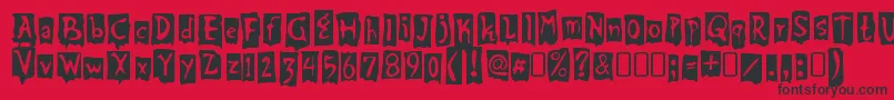 BeatmyguestRegular Font – Black Fonts on Red Background