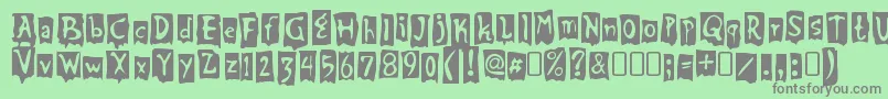 BeatmyguestRegular Font – Gray Fonts on Green Background
