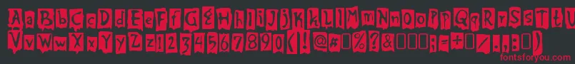 BeatmyguestRegular Font – Red Fonts on Black Background