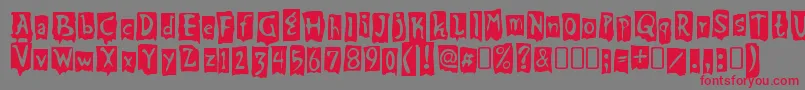 BeatmyguestRegular Font – Red Fonts on Gray Background