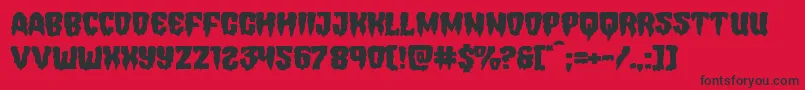 Hemogoblinexpand Font – Black Fonts on Red Background