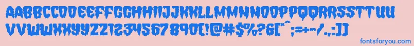 Hemogoblinexpand Font – Blue Fonts on Pink Background