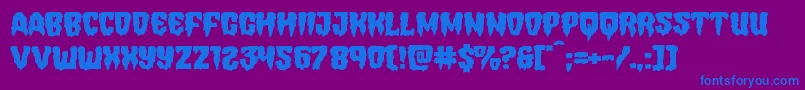 Hemogoblinexpand Font – Blue Fonts on Purple Background