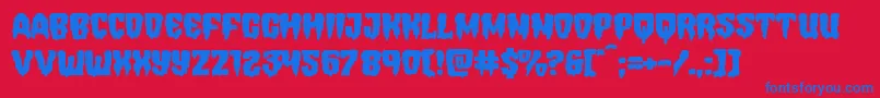 Hemogoblinexpand Font – Blue Fonts on Red Background