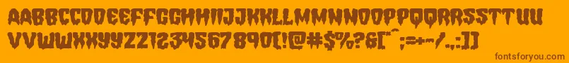 Hemogoblinexpand Font – Brown Fonts on Orange Background