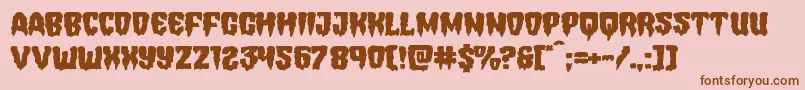 Hemogoblinexpand Font – Brown Fonts on Pink Background