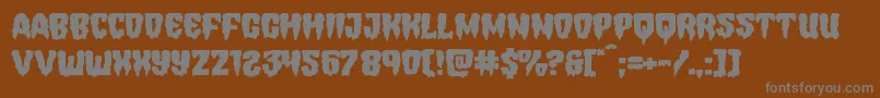 Hemogoblinexpand Font – Gray Fonts on Brown Background